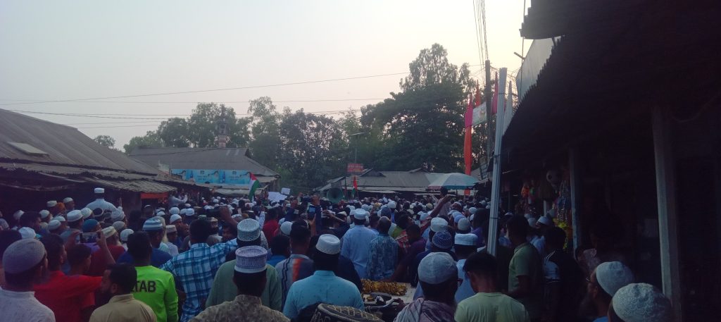 ফিলিস্তিনে গণহত্যার প্রতিবাদে কচাকাটায় বিক্ষোভ-সমাবেশ