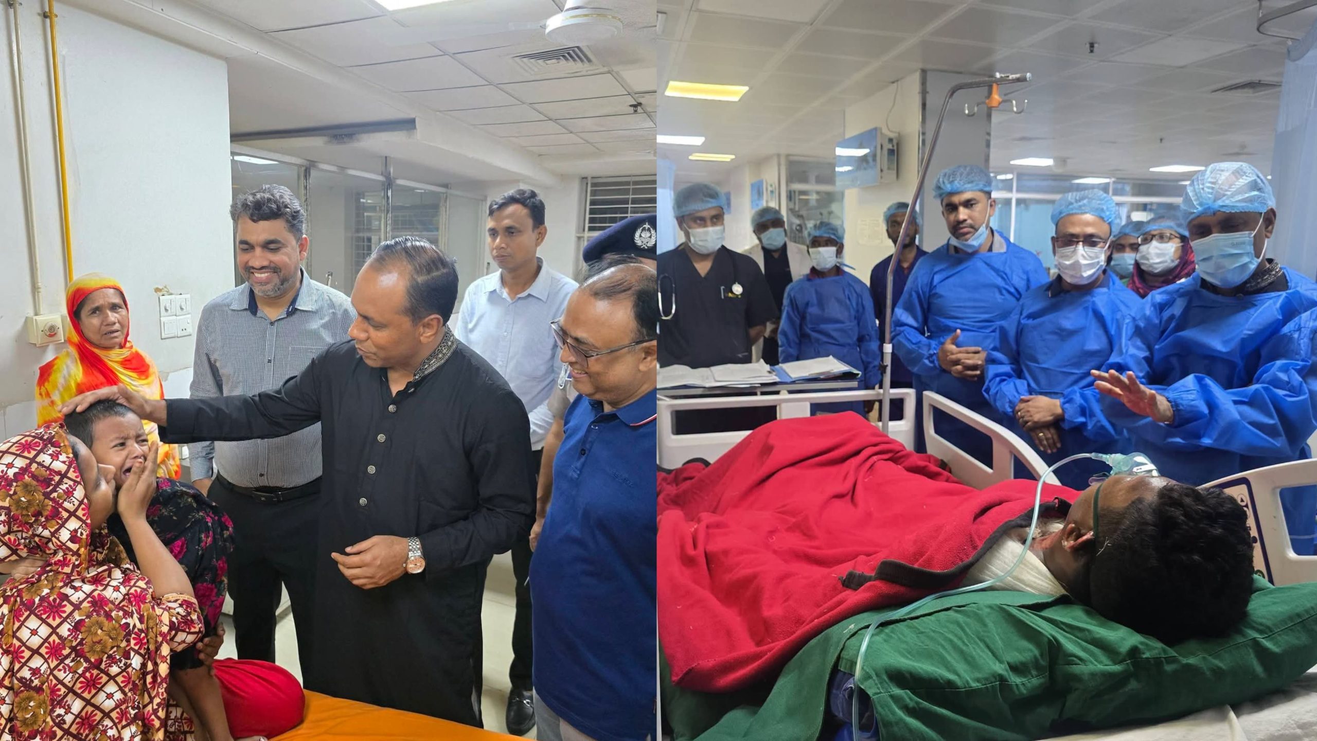 অগ্নিদগ্ধ শিশু ও যুবকের চিকিৎসার উদ্যোগ নিলেন ভারপ্রাপ্ত স্পিকার