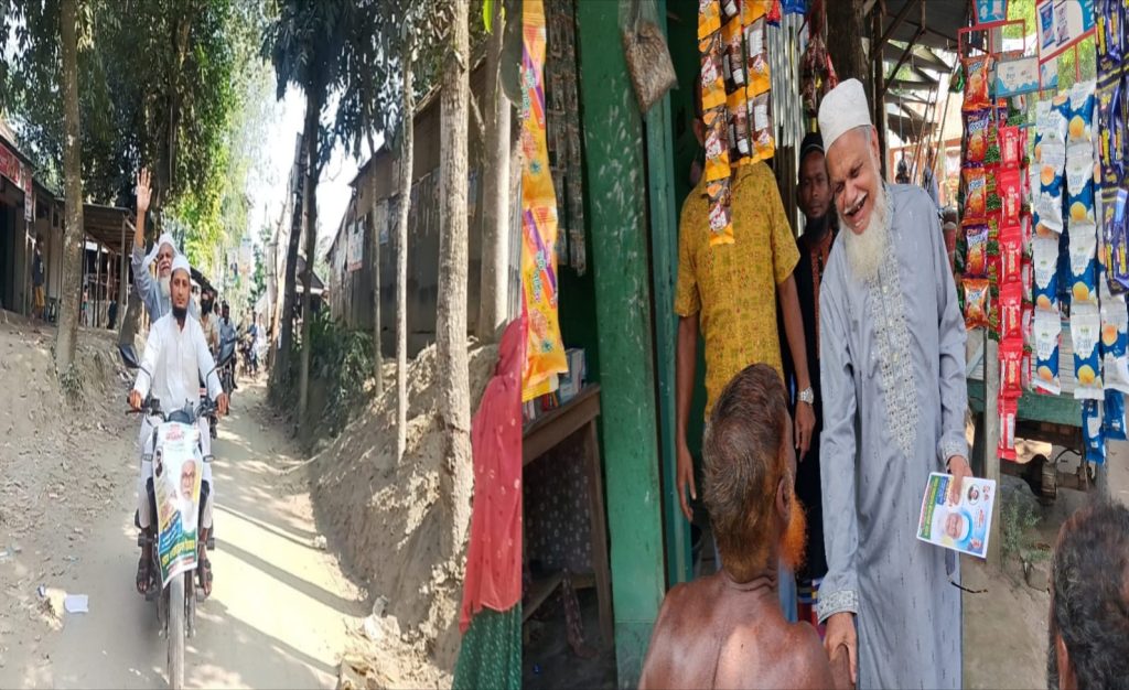 মেলান্দহে চেয়ারম্যান প্রার্থী নজরুল ইসলাম খানের মোটরসাইকেল শো-ডাউন ও লিফলেট বিতরণ